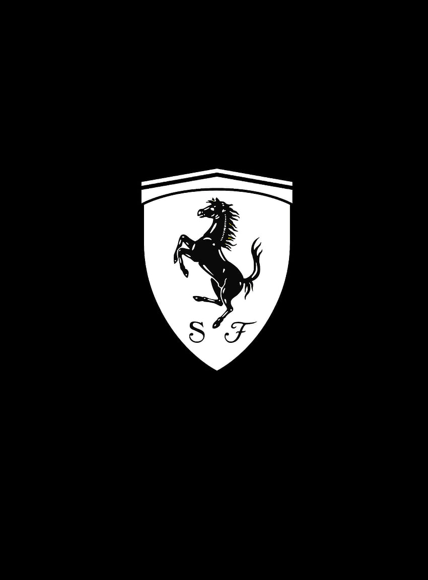 Aggregate 82+ ferrari logo black and white best - ceg.edu.vn