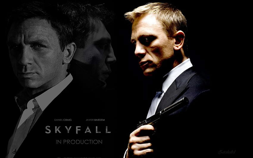 James Bond Daniel Craig Caída del cielo fondo de pantalla