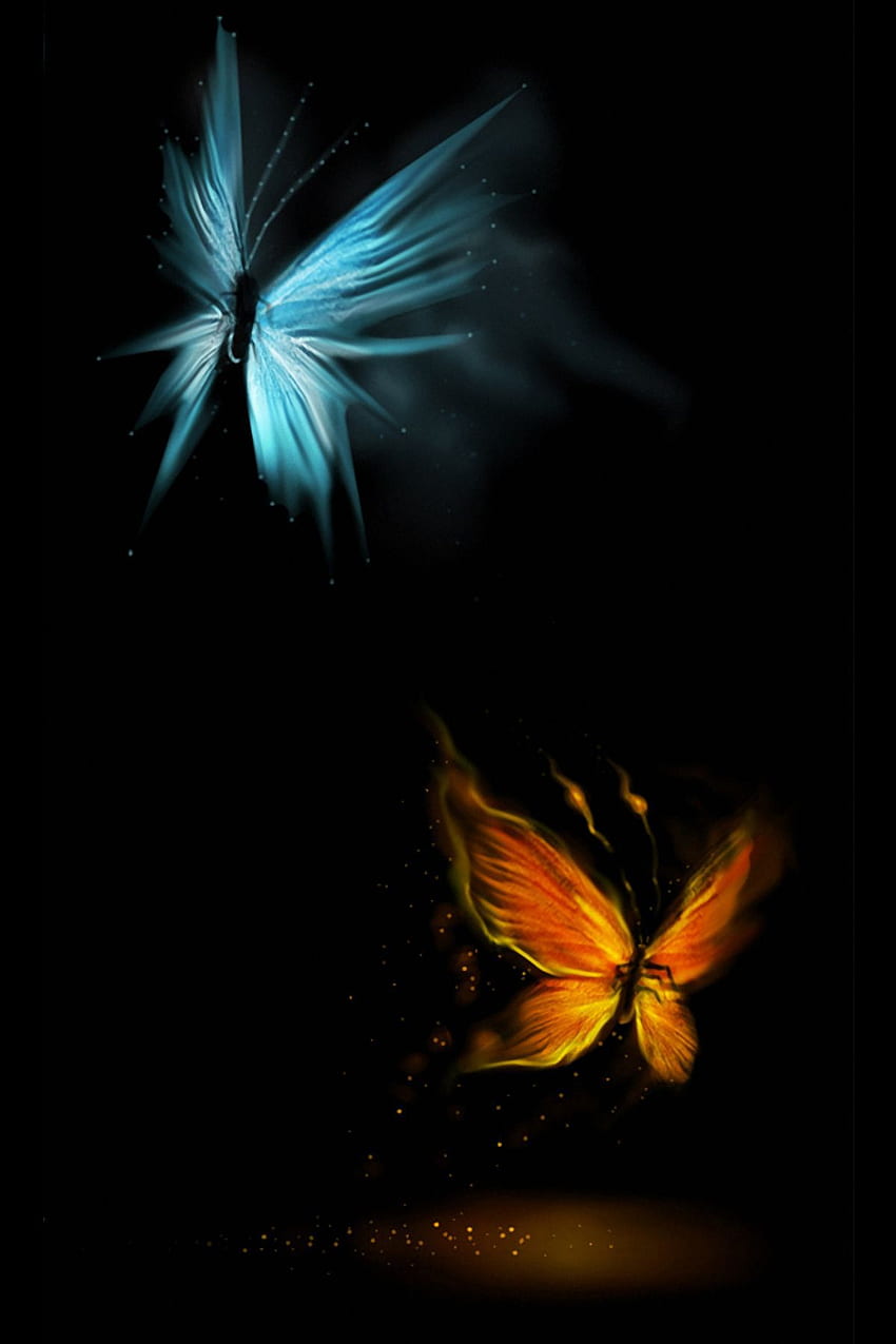Beaux papillons lumineux Android Fond d'écran de téléphone HD