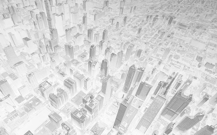 Chicago City Skyview Building Architecture Blocks White Bw HD wallpaper
