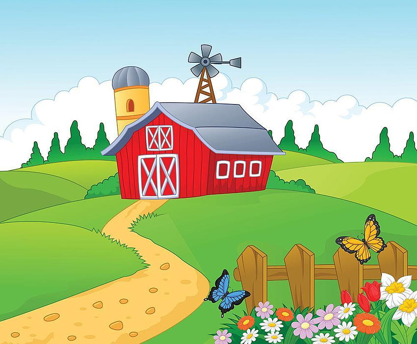 Farm cartoon HD wallpapers | Pxfuel