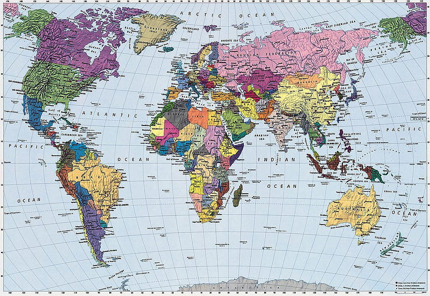 World Atlas, Colorful World Map HD wallpaper