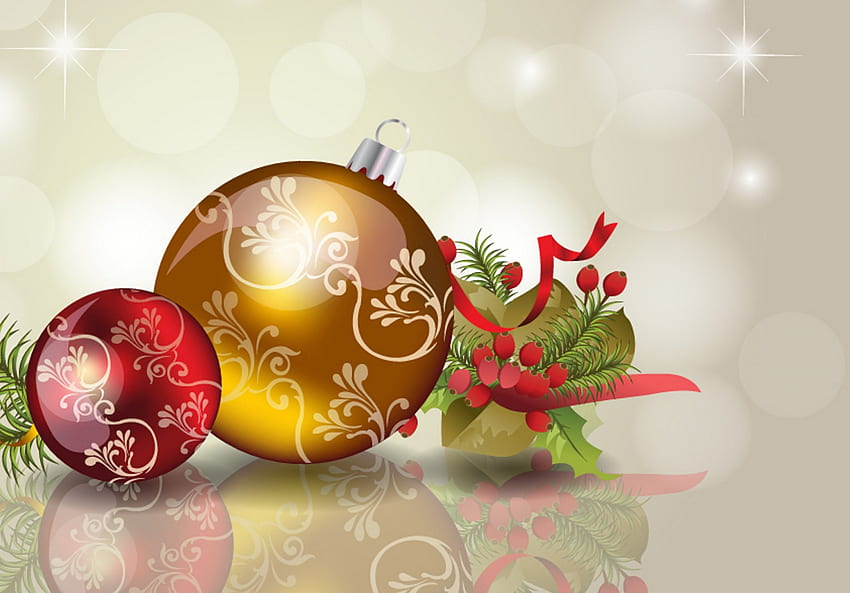 Joyeux Noël, couleurs, étoiles, beauté, Noël, vacances, réflexion, décoration de Noël, Noël magique, nouvel an, magie, boules, beau, bonne année, décoration, joli, Noël, boule, charmant Fond d'écran HD