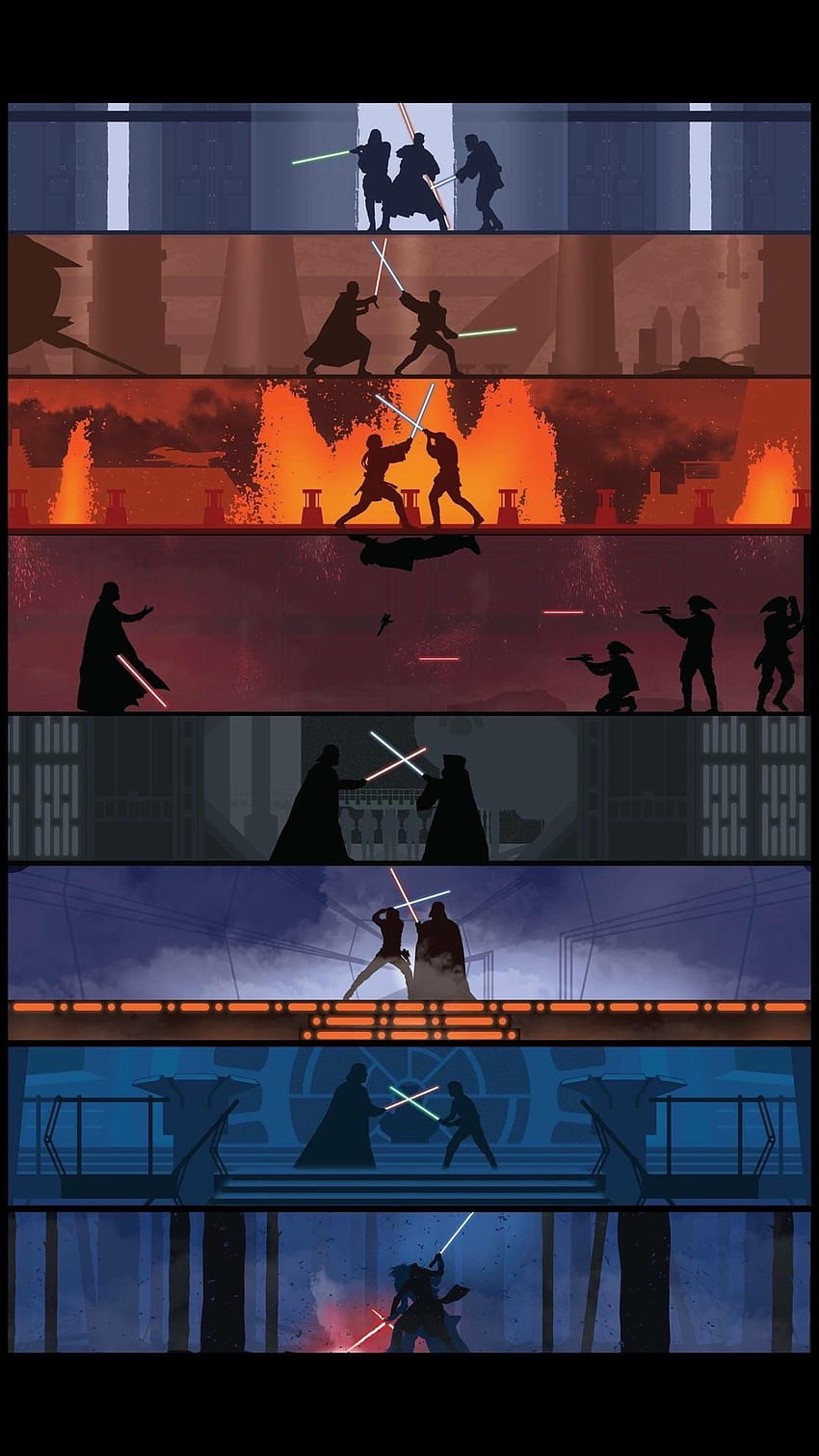 Star Wars Lightsaber Duel, Lightsaber Battle HD phone wallpaper