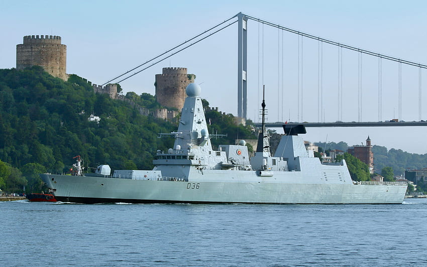 HMS Defender, D36, 영국 구축함, Royal Navy, Bosphorus, 터키, 영국 전함, NATO 선박 HD 월페이퍼