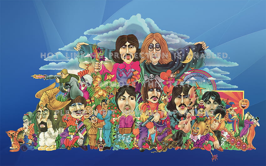 beatles psychedelic pile ringo starr george, The Beatles Psychedelic HD wallpaper