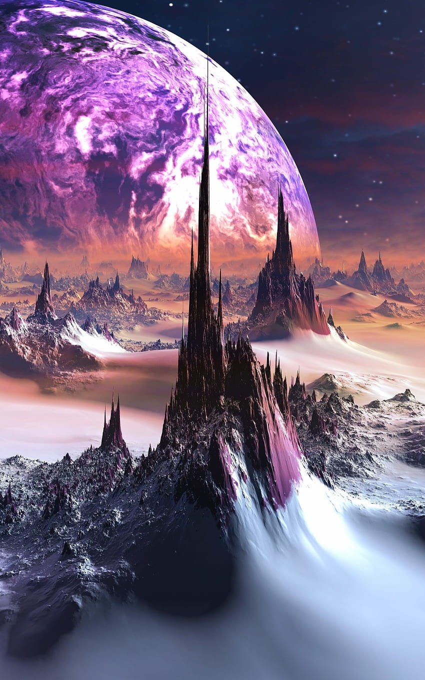 Sci-Fi / Landschaftsmobil - Fantasy-Sci-Fi-Landschaft, Sci-Fi-Mobile HD-Handy-Hintergrundbild