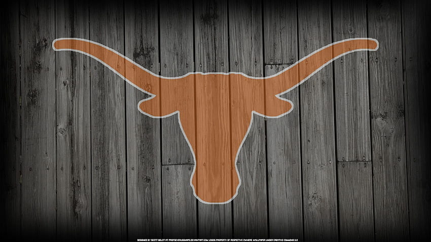 テキサス・ロングホーンズのロゴ、テキサス・ロングホーンズ・フットボール 高画質の壁紙