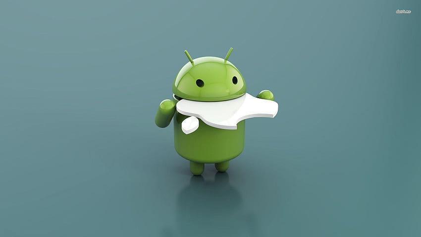 Android Vs Apple, Apple Eating Android HD wallpaper
