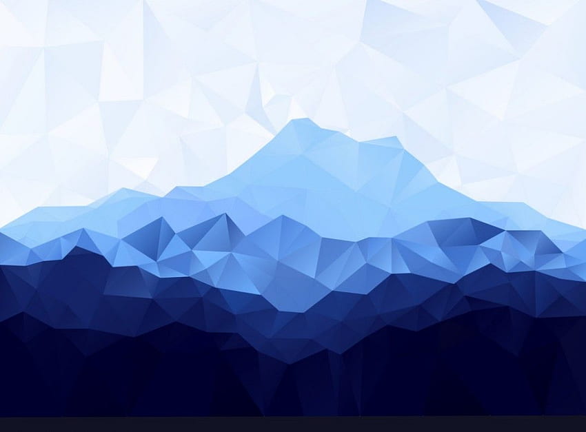 Montagne di cresta blu geometriche. Arredamento di montagna, Arredamento per la casa contemporaneo, Arredamento Sfondo HD