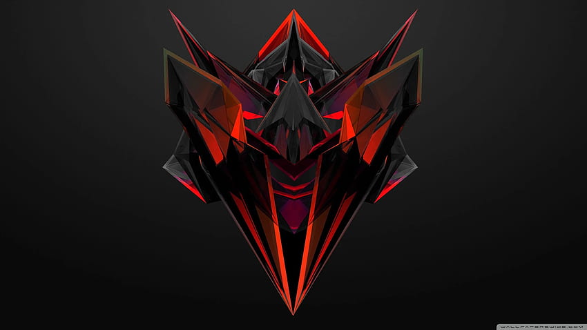Abstrak Merah ❤ untuk • Lebar & Ultra, Logo Gaming Keren Wallpaper HD