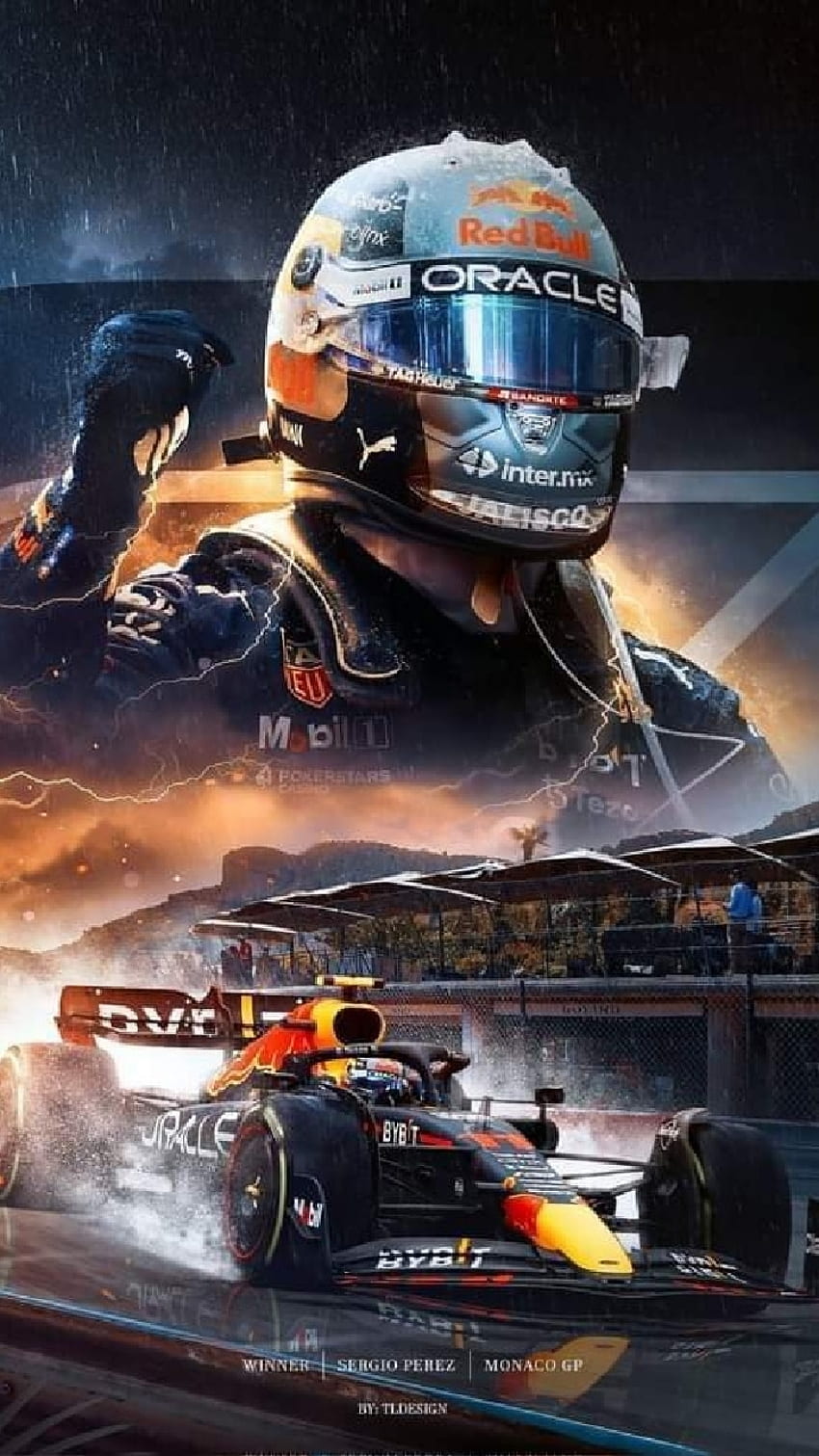 Checo Winner In Monaco, Sergio_Perez, automotivo_design, Redbull, GP, F1 Papel de parede de celular HD