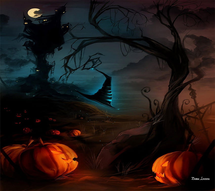 Black cat halloween magic fantasy enhcant darkness pumpkin pagan  samhain HD wallpaper  Peakpx