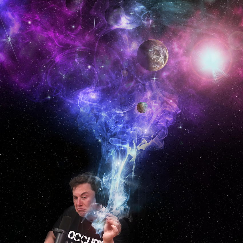 Elon Musk che fuma (px), Weed Blunt Sfondo del telefono HD