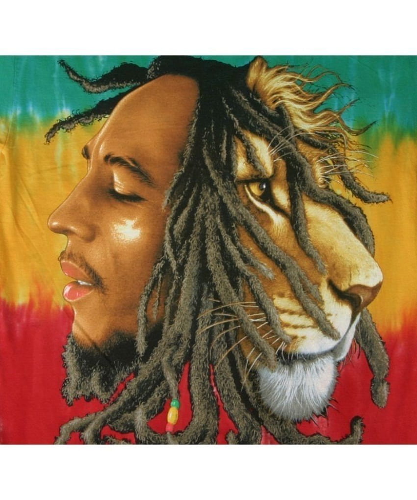 Bob Marley Lion Logo Tie dye bob marley profile HD phone wallpaper