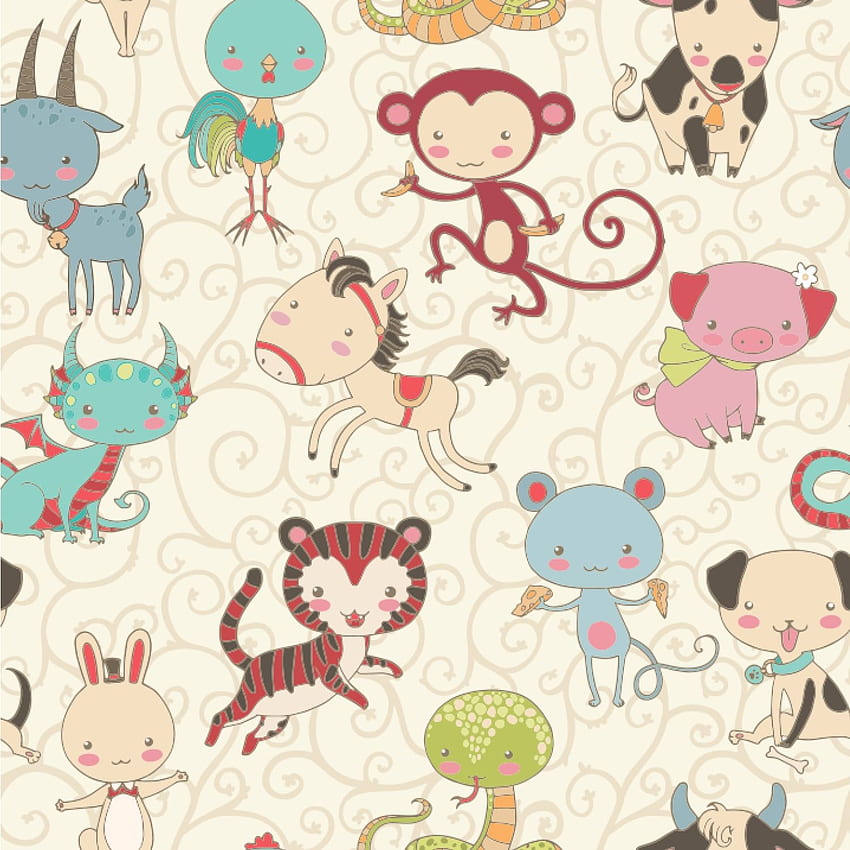 Chinese Zodiac & Surface Covering Water Activated 24x 24 HD phone wallpaper