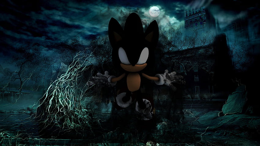 Dark sonic pixel art