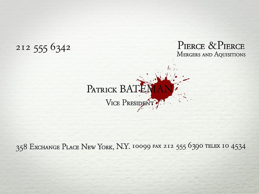 Zrobiłem American Psycho, jeśli ktoś chce, Patricku Batemanie Tapeta HD