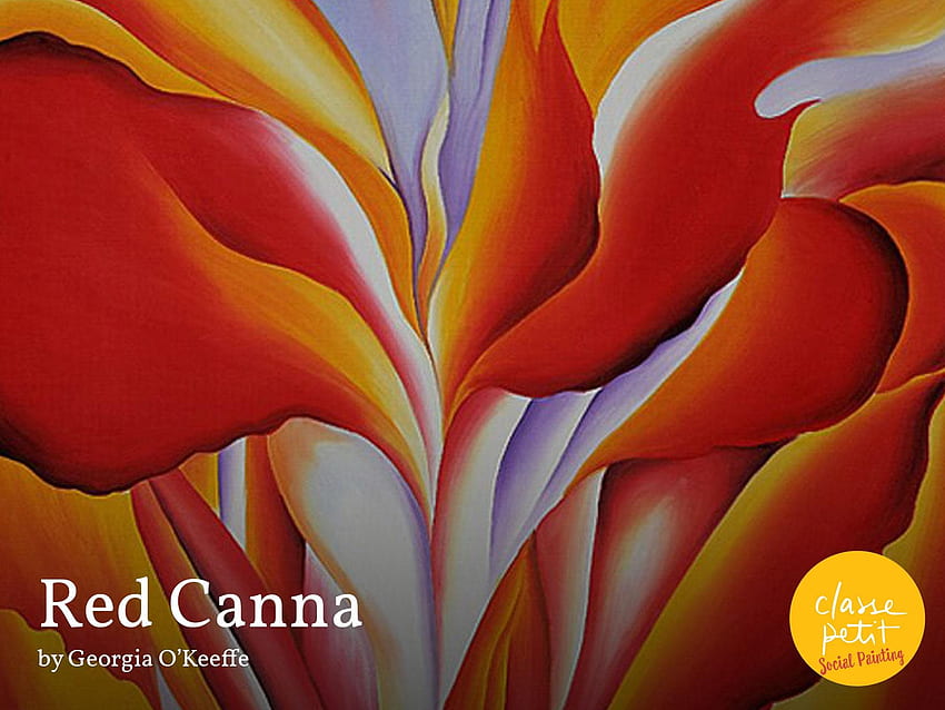 Social Painting with Oils: Red Canna by Georgia O'Keeffe - 4, Georgia O'Keefe HD wallpaper