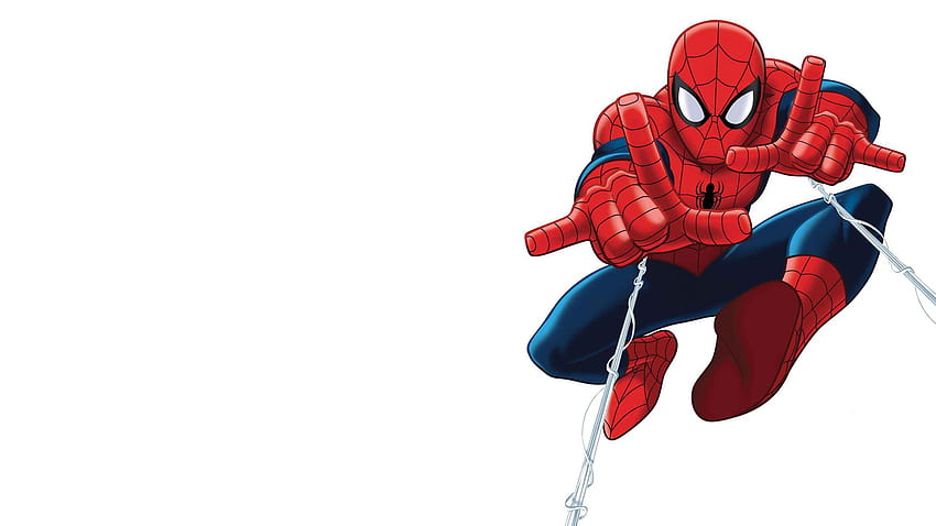 Ragnatela appesa al muro di Spiderman. Figura d'azione Spider Man 3 adatta nera, ragnatela dei cartoni animati Sfondo HD