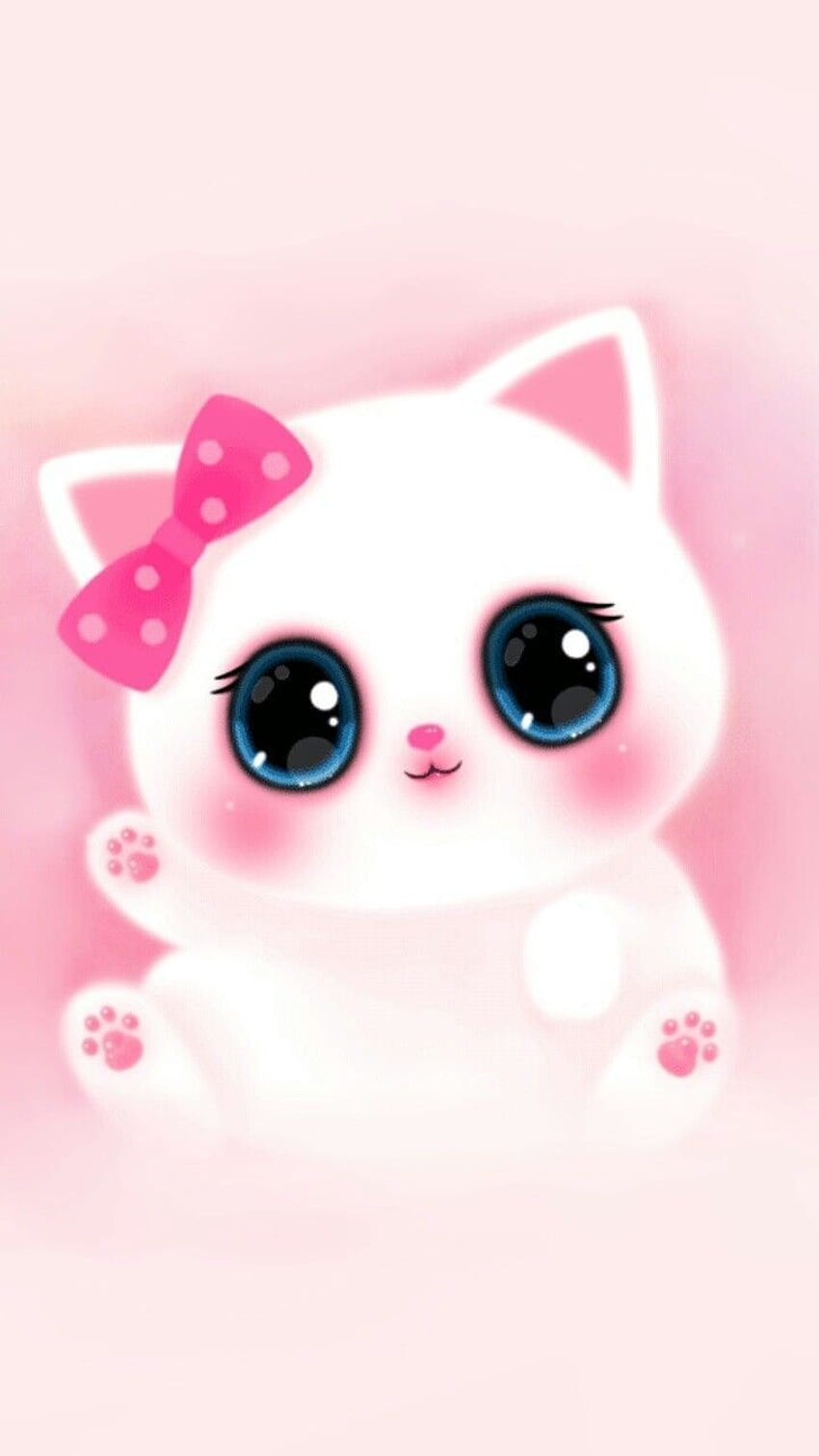 Różowy śliczny dziewczęcy kot melodia iPhone - 2018, Kawaii Donut Cats Tapeta na telefon HD