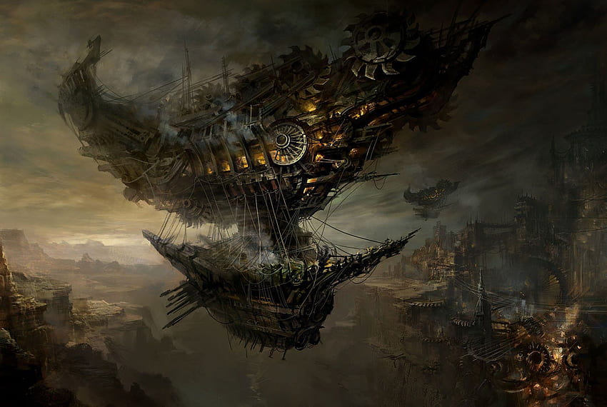 Steampunk and Background HD wallpaper