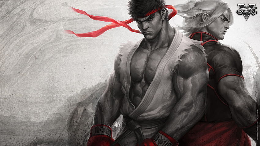 Ryu, Ken, Street Fighter V, Игри HD тапет