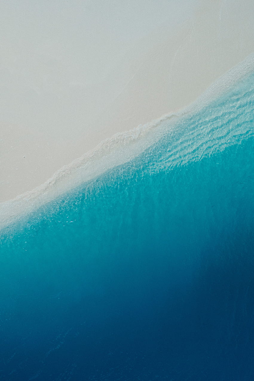 자연, 물, 바닷가, 위에서 보기, 바다, 파도타기 HD 전화 배경 화면