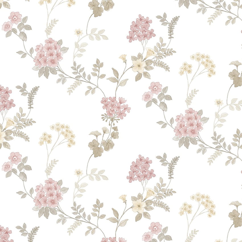 Fern Floral in Pink, Khaki, Grey & Blush – Your World HD phone wallpaper