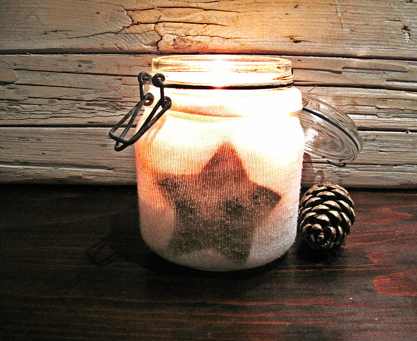 Christmas Lantern, star, cozy, candle, pine cone, lantern, christmas time HD wallpaper