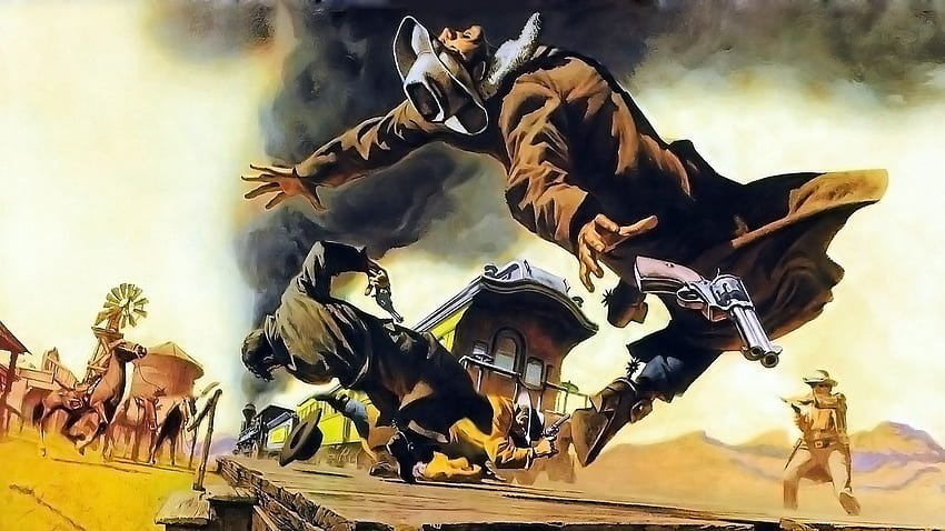 Western Cowboys Zeichnungen (1920×1080). Western-Spiele, Film-Kunstdruck, Western Artwork, Western Gunfight HD-Hintergrundbild