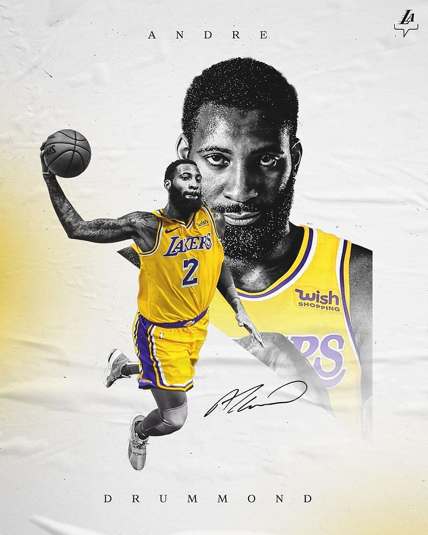 Los Angeles Lakers na Instagramie: „OFICJALNE: Mamy Dre. Witamy w rodzinie Lakersów w 2021 roku. Andre Drummond, Lakers, Los Angeles Lakers Tapeta na telefon HD