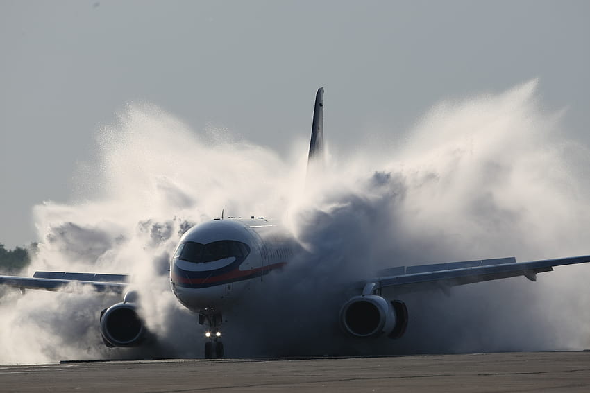 Smoke, , , Dust, Plane, Airplane, Dry, Superjet, 100 HD wallpaper
