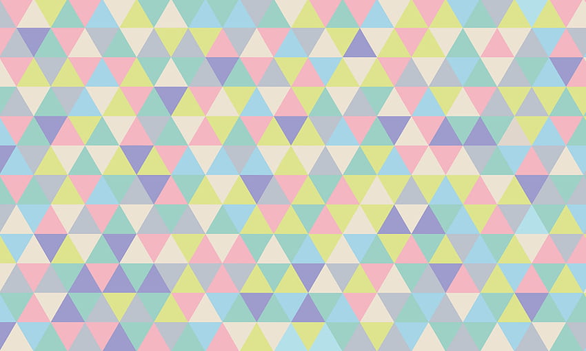 Пастелни цветове, цветни триъгълници HD тапет