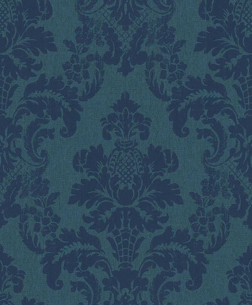 Distressed Damask by Albany - Blue - - 200253. Blue, Classic Blue HD phone wallpaper
