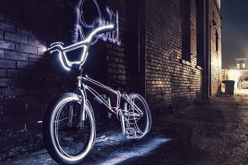 Bicycle Neon , graphy, , , Background, and, Neon Bike HD wallpaper