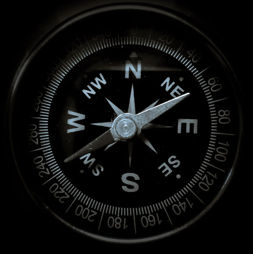 Kompass [], Schwarzer Kompass HD-Handy-Hintergrundbild