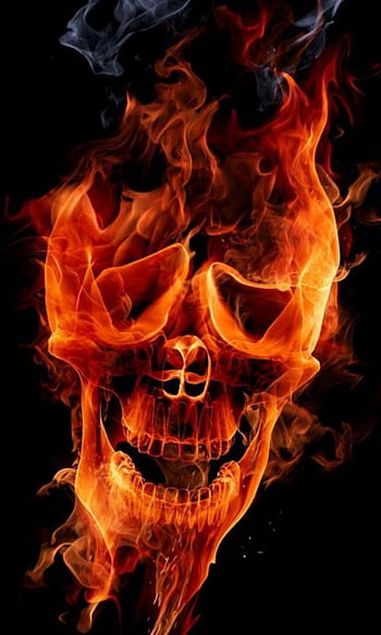 fire skull animated