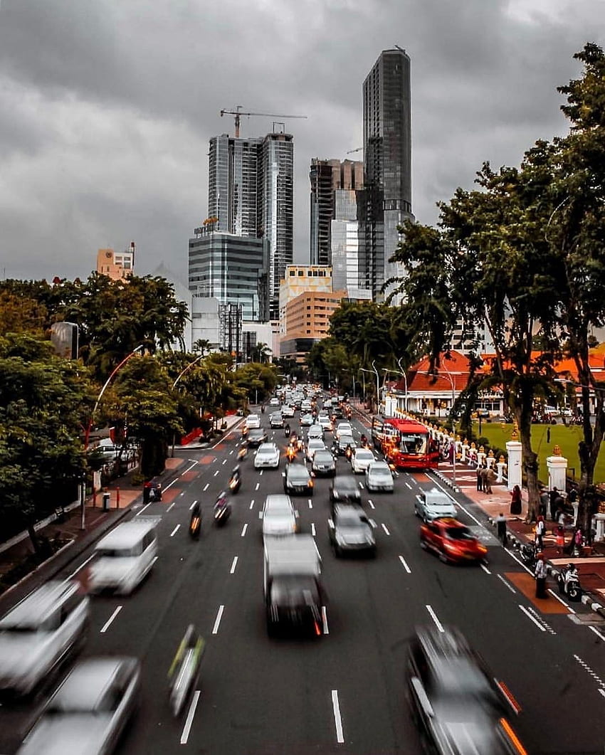 Jalan Gubernur Suryo Surabaya di 2020. Pemandangan, Jalan, Fotografi HD telefon duvar kağıdı
