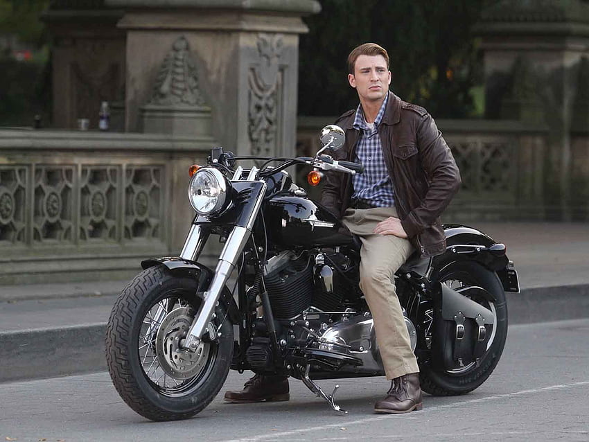 captain america with bike