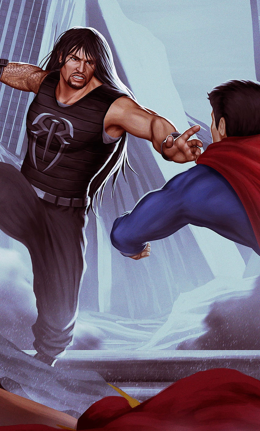 Roman Reigns Vs Superman Art iPhone , , Background, and , Roman Reigns 2021 HD phone wallpaper