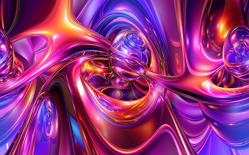 Twist 3D, sztuka abstrakcyjna kolorowe 3D Tapeta HD