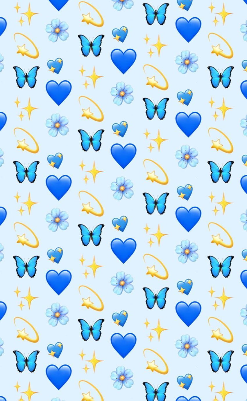 in 2020. Cute emoji , Emoji iphone, Emoji, Blue Emoji HD電話の壁紙