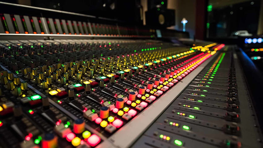 Studio di registrazione, impianto audio mixer Sfondo HD