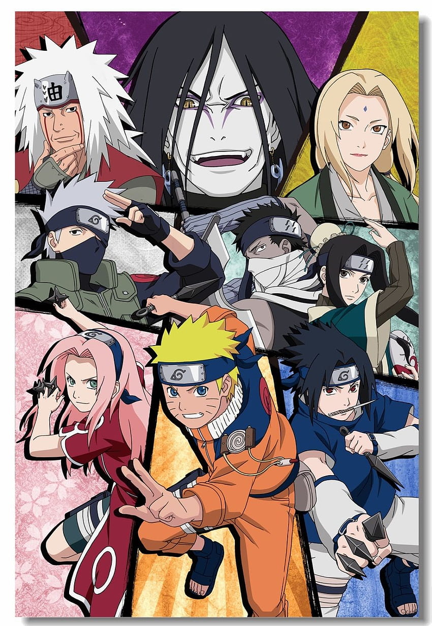 Tela personalizzata Decorazione Della Parete Naruto Poster Naruto Uchiha Sasuke Hatake Kakashi Adesivo Murale Decorazione Della Stanza Dei Bambini Sfondo del telefono HD