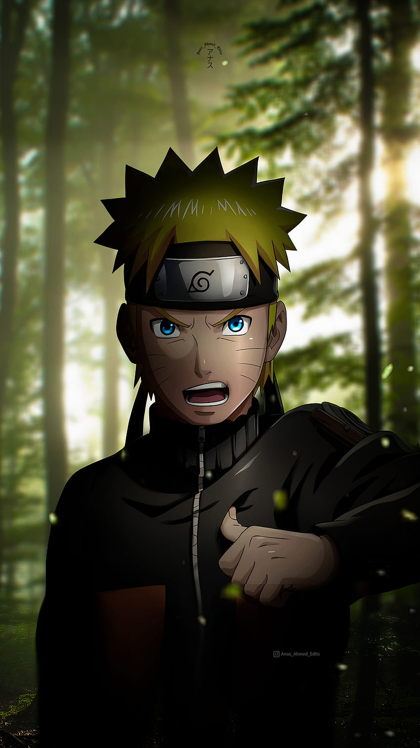 Naruto Uzumaki, Kunst, schwarzes Haar, Anime, Anas_Ahmed_Edits, Naruto Shippuuden, Boruto HD-Handy-Hintergrundbild