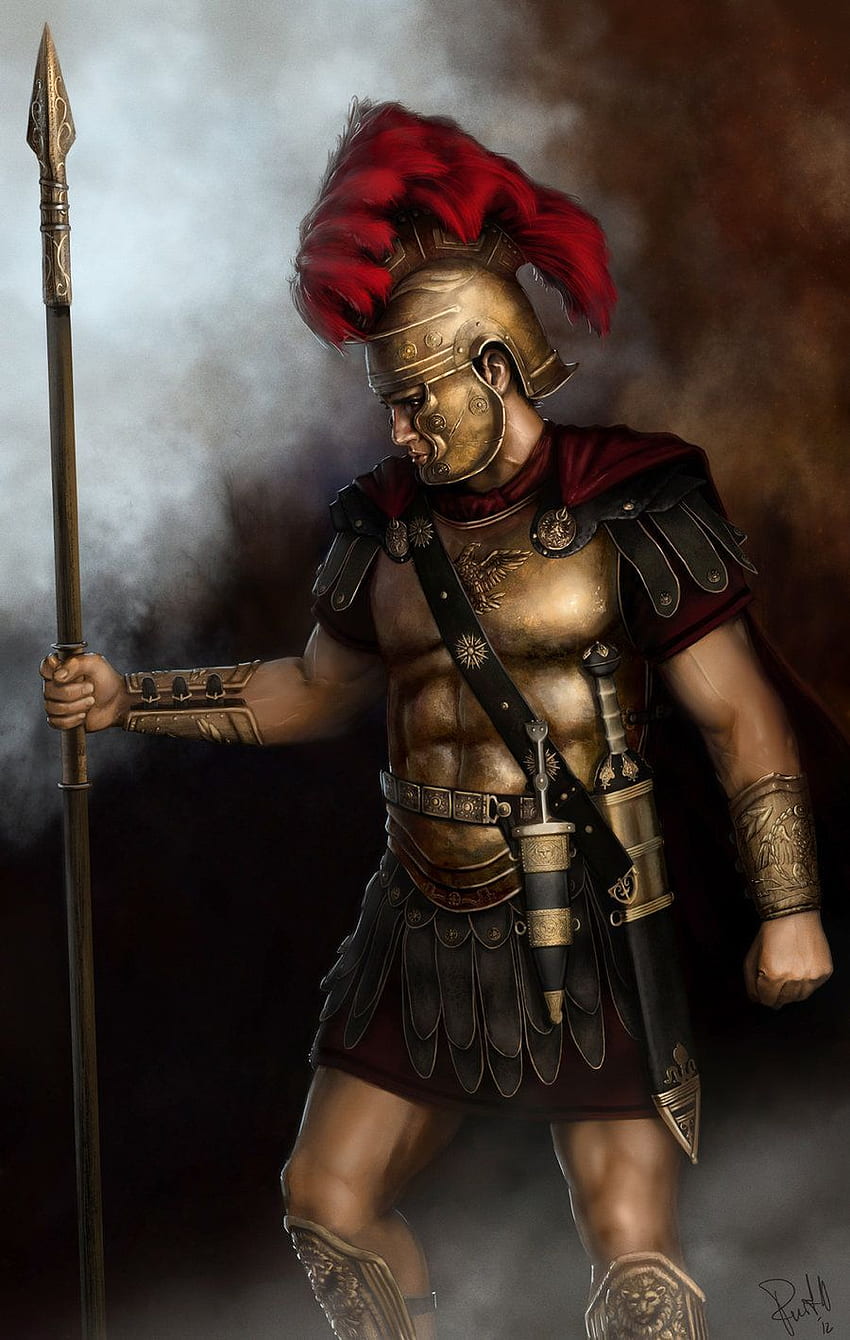 Peinture de guerrier romain. Explorer, ancien soldat romain Fond d'écran de téléphone HD