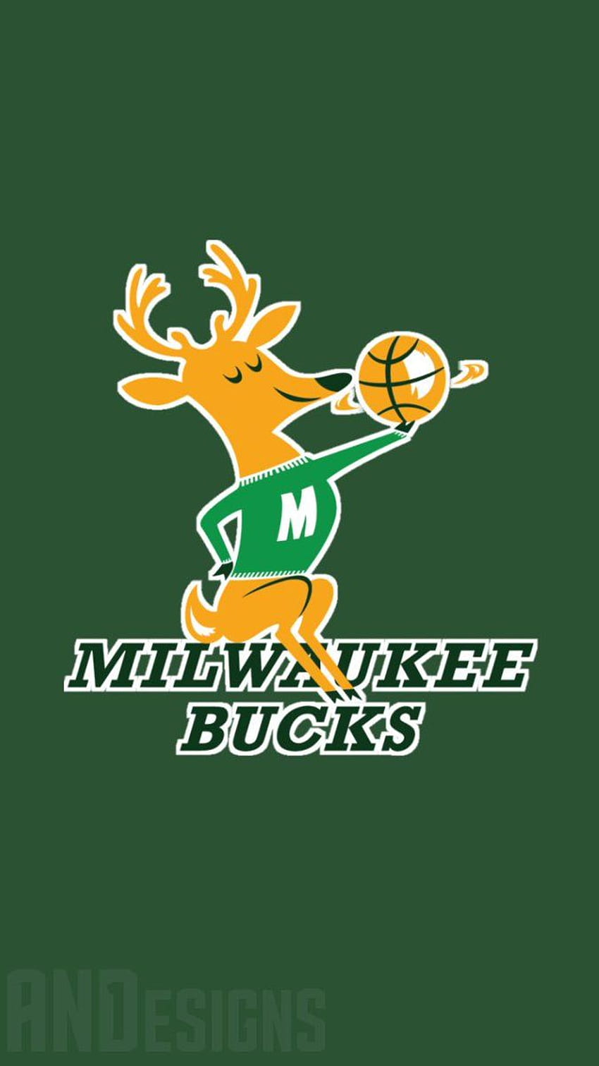 And1 Designs sur Twitter - Logo rétro des Milwaukee Bucks - et arrière-plan Fond d'écran de téléphone HD