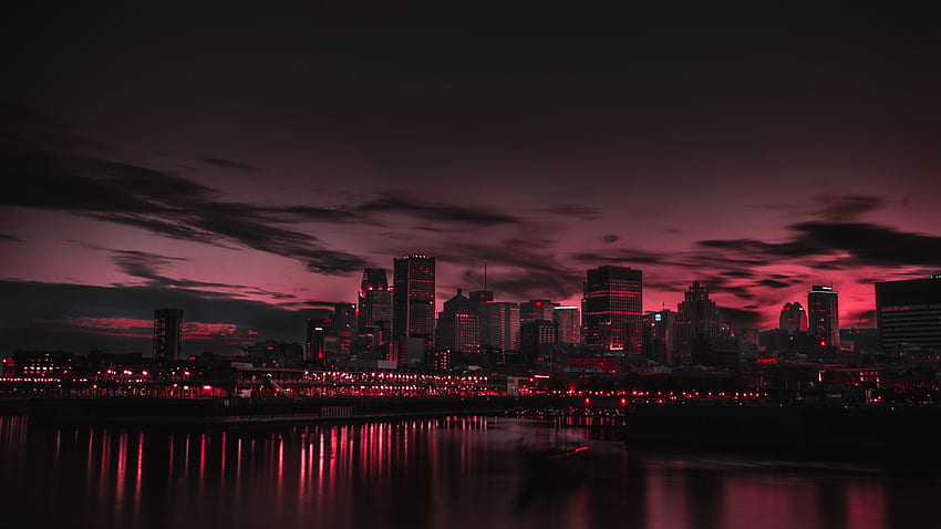 Stadt, Nacht, Panorama. Ästhetik, 16 9 Stadt HD-Hintergrundbild