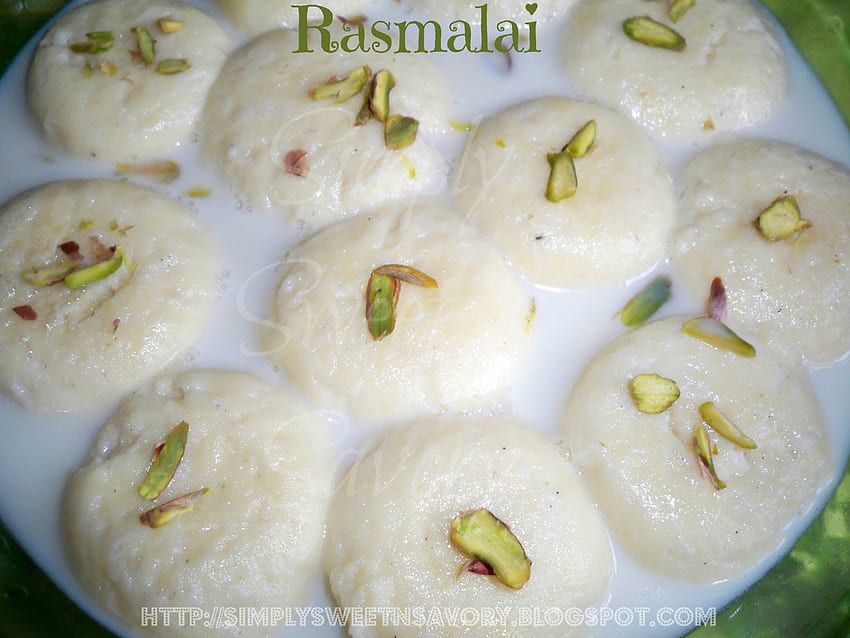 Simplement sucré et salé: Rasmalai ou Ras Malai (boulettes de lait en poudre dans du lait sucré) Fond d'écran HD